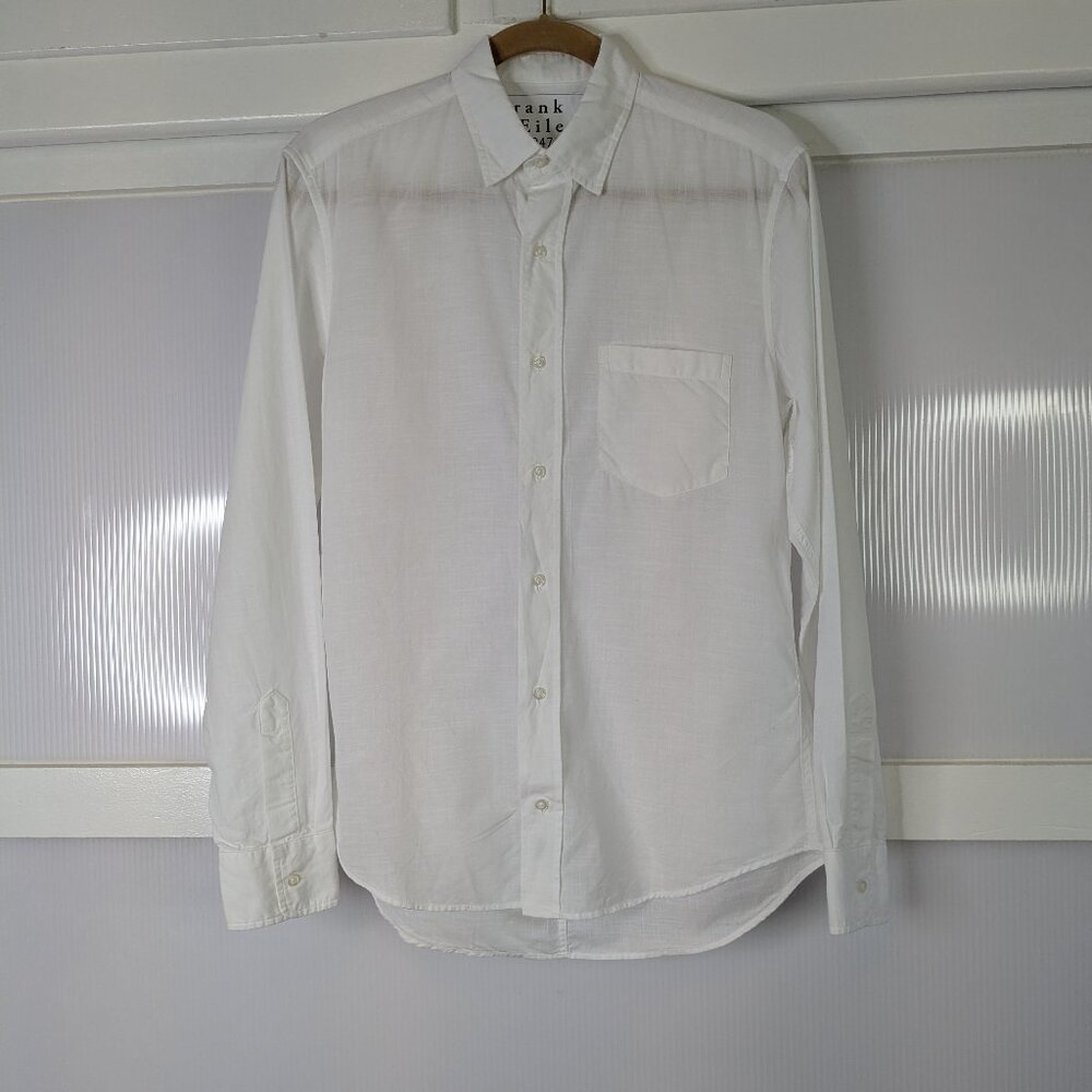 Frank and Eileen Don White Cotton Button Up Shirt Size XXS 100% Cotton Classic